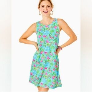 NWT Size M Lilly Loves Disney Blue Ibiza Kristen Swing Dress